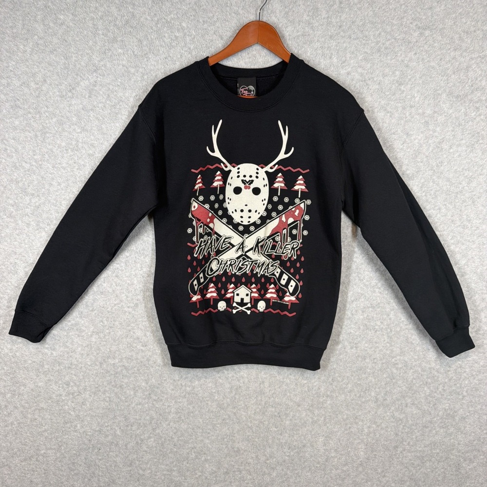 Too Fast Small Have A  Killer Christmas Pullover Sweatshirt Cotton Poly Blend